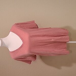 Sonoma Dusty Rose V-Neck Short Sleeve Tee